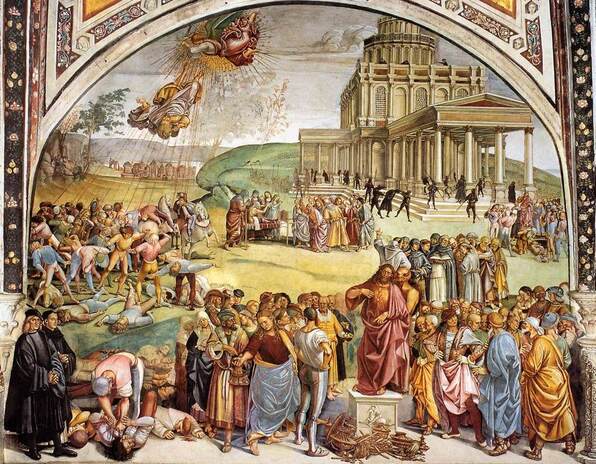 Luca Signorelli, fresco detail
